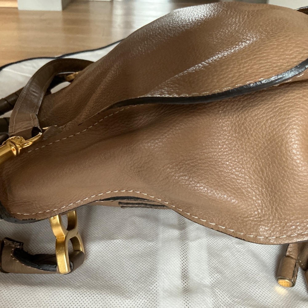 Chloe Marcie Large Bag Grained Calfskin Dark Khaki - Picture 6 of 6
